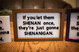 funny 3D printed desk sign