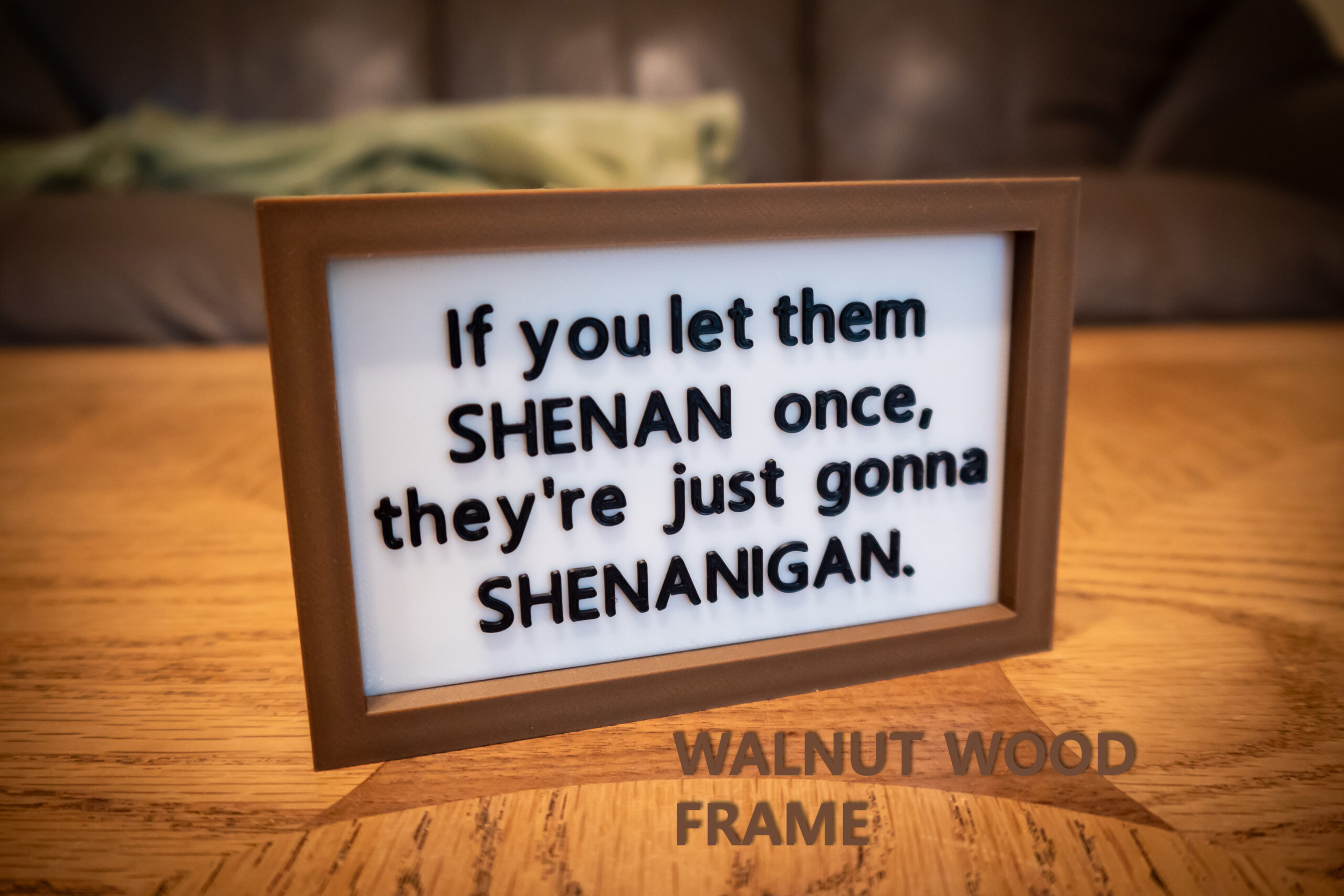 Funny 3D Printed Desk Sign: "If you let them SHENAN..." - Image 6