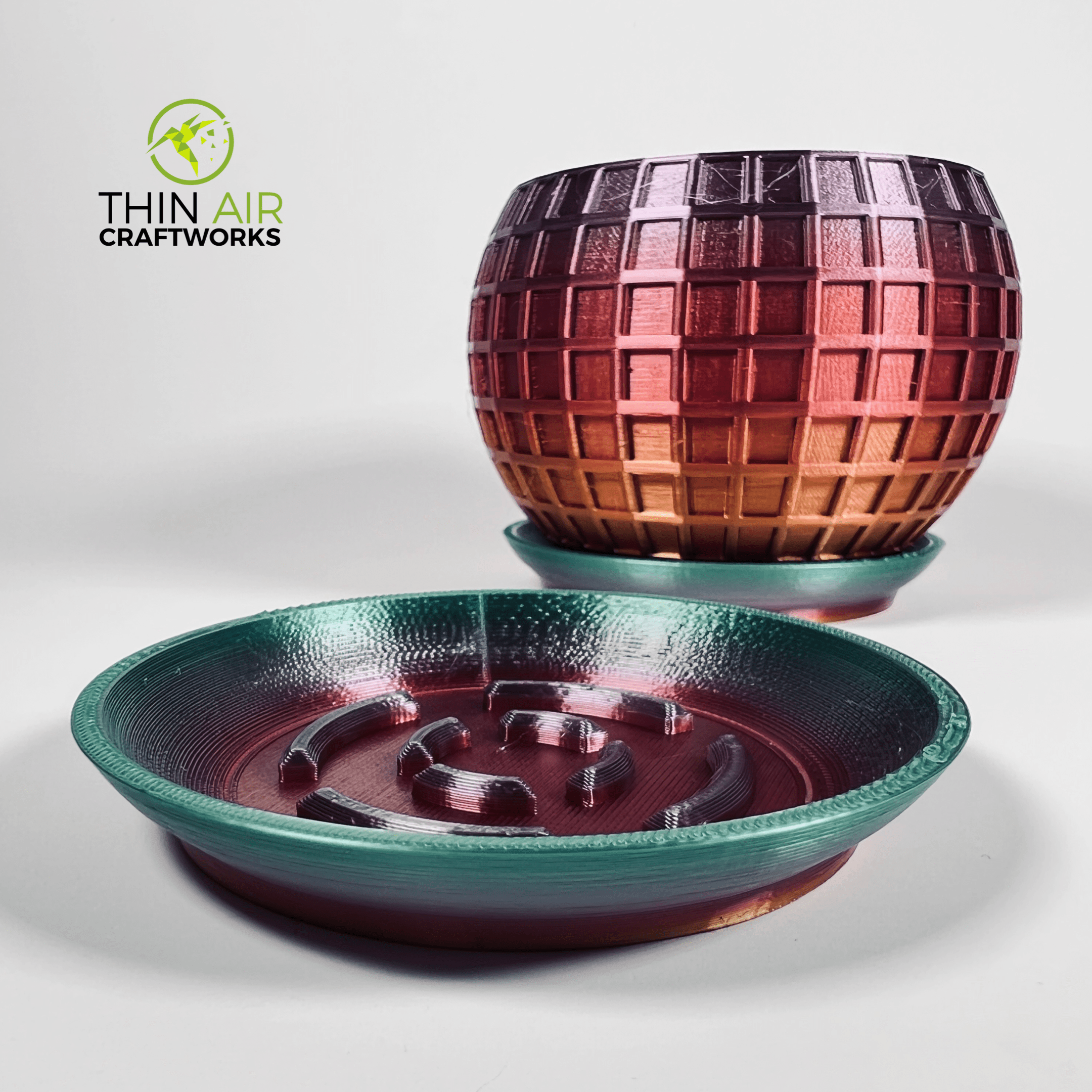 3D Printed Textured Planter 4"/6" (Plant not included) - Image 9