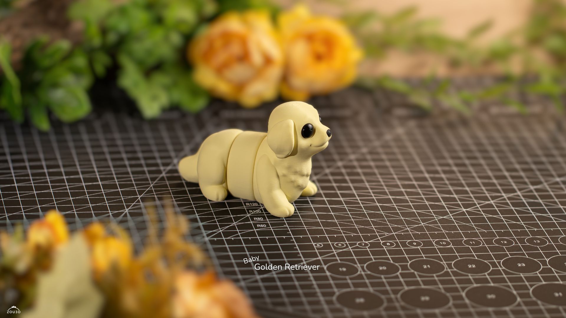 Baby Golden Retriever Fidget Toy/Keychain - Image 2